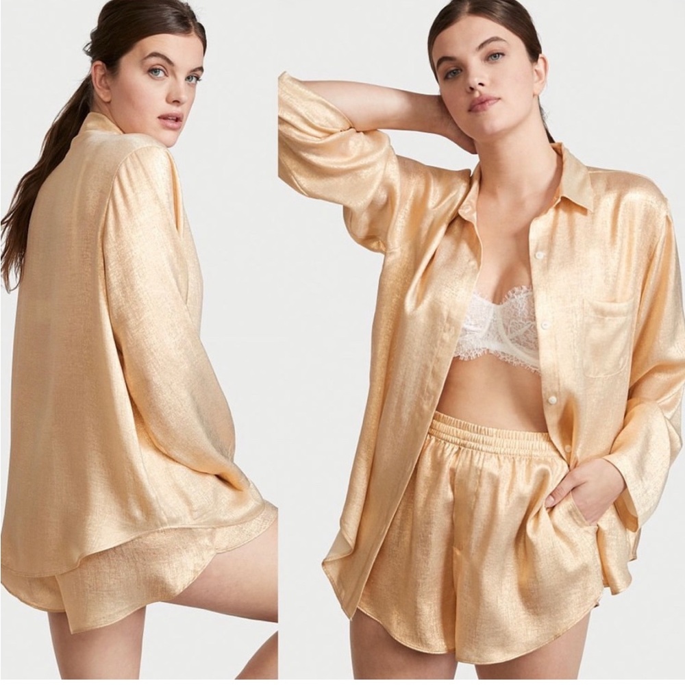 ✨BRIDAL✨ gold shimmer pj set